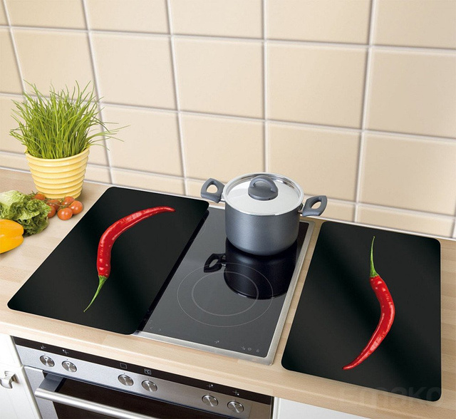 Plăci de protecție pentru aragaz, HOT CHILI – 2 bucăți, WENKO, ardei iute