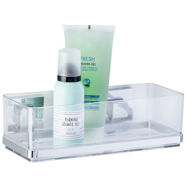 Raft baie QUADRO, Transparent, 24,5x14x8,5 cm, WENKO