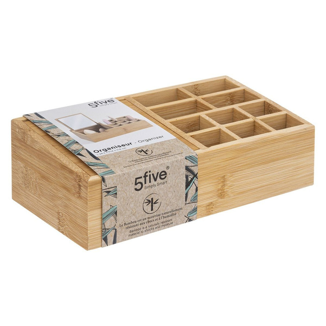 Organizator din bambus cu oglinda, 24 x 14 cm