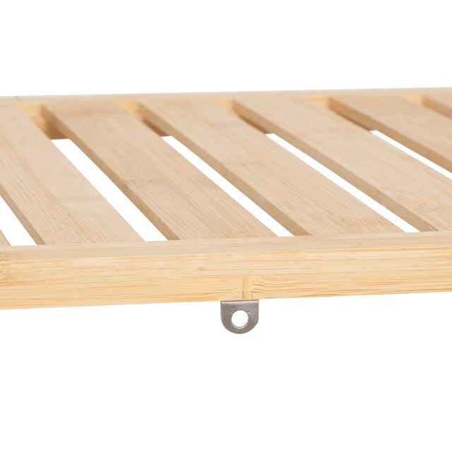 Raft din bambus cu coș pentru rufe TIDY BOX, 72 x 33 x 109 cm