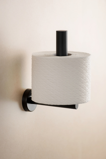 Suport hartie igienica MEZZANO, Negru, 18x12,5x8 cm, WENKO