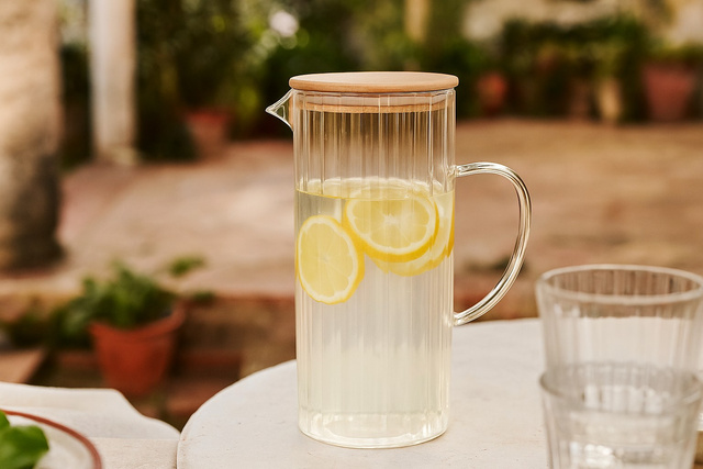 Cana de apă din sticlă NATO, sticlă texturată 1,4 l