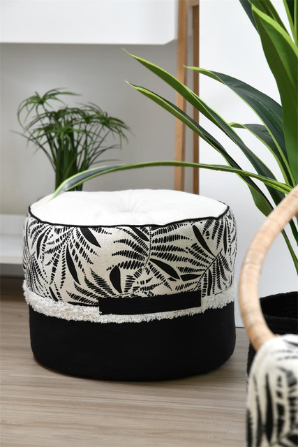 Pouf din bumbac ZIANA, Ø 40 cm