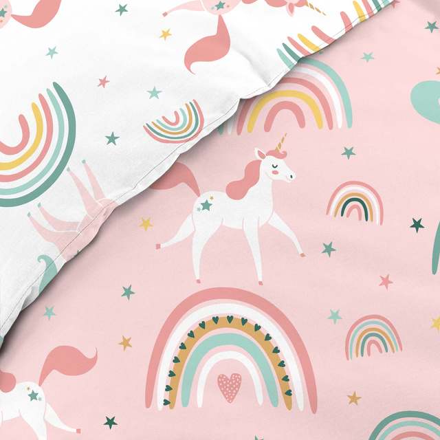 Lenjerie de pat copii 140 x 200 cm ETOILINE, 100% bumbac