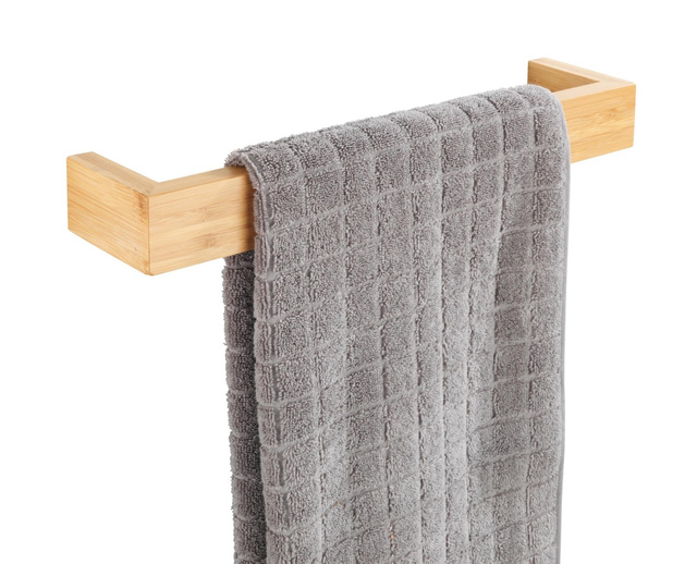 Suport pentru prosoape BAMBOO, bambus, maro deschis, 40 x 9 x 5 cm, WENKO