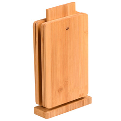 Tocatoare cu suport, bambus, 4 bucati, Kesper