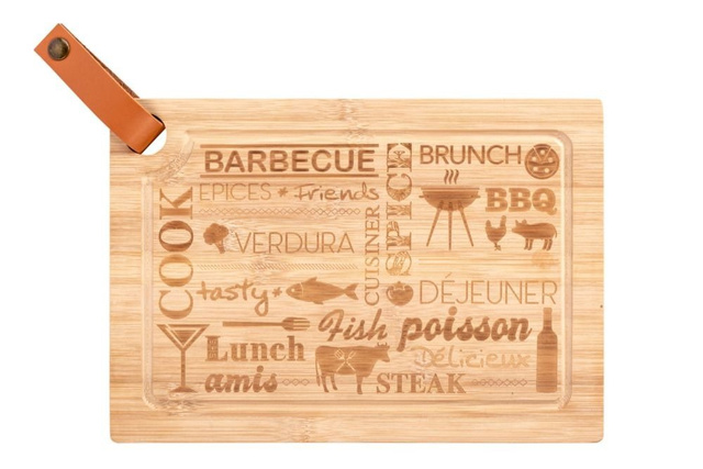 Tocator din bambus cu maner, WENKO