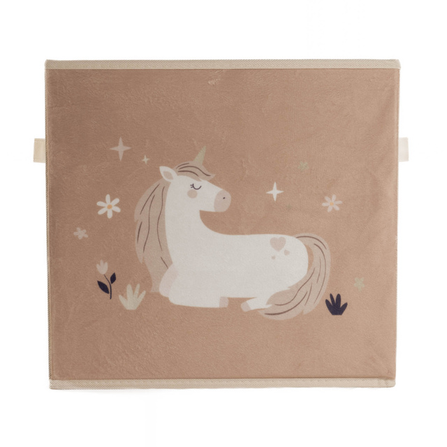 Cutie textila pentru jucarii Unicorn, 32 x 32 x 30 cm