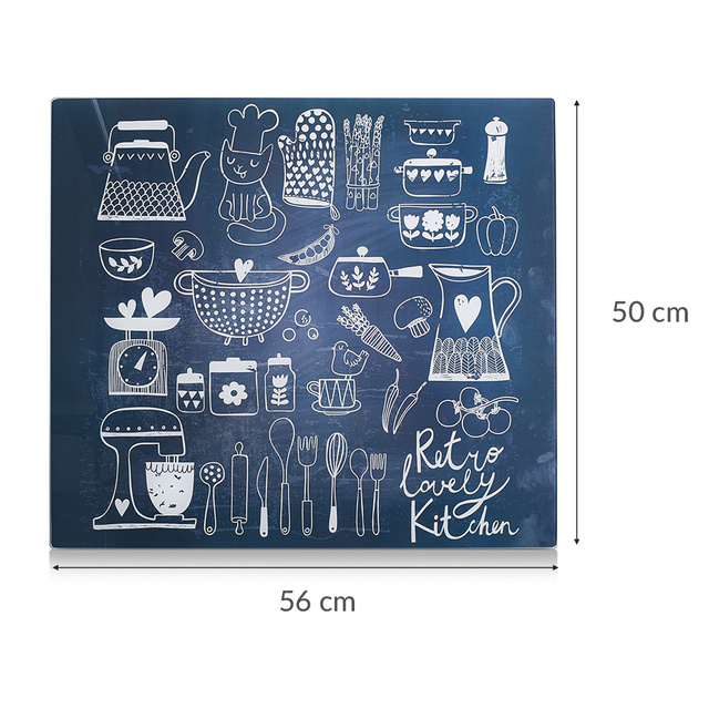 Placă de protecție din sticlă LOVELY KITCHEN pentru aragaz – mare, ZELLER, model 9