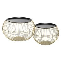 Set 2 masute de cafea rotunde ALYA, metal