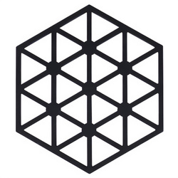 Suport din silicon pentru oală fierbinte, negru