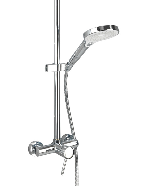 Suport de dus de montat pe sina, instalare fara gaurire