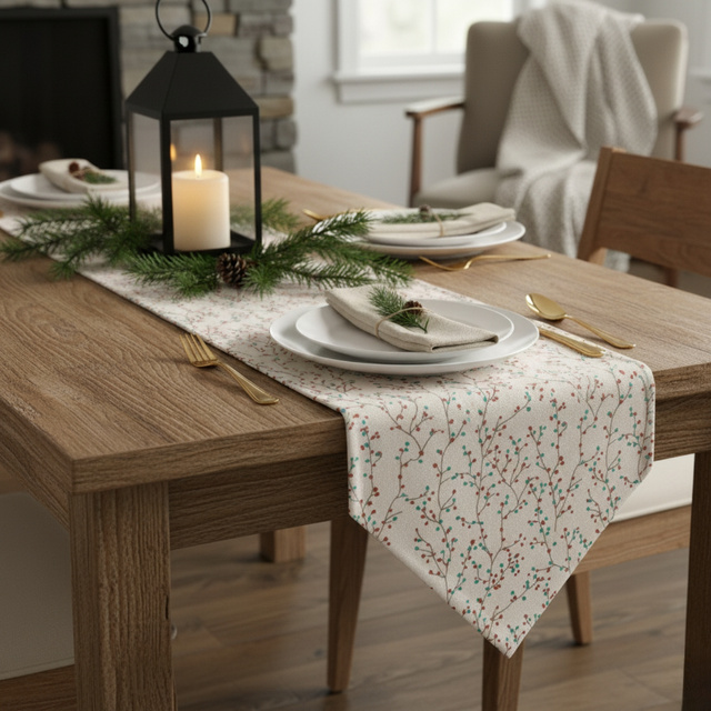 Traversa masa de Craciun, ren, 150 cm