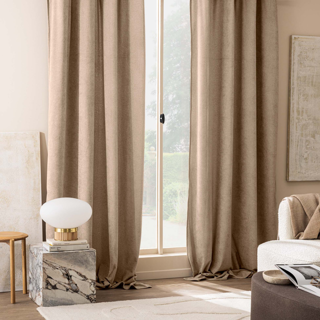 Cortină cu inele 140 x 260 cm WINONA, bej