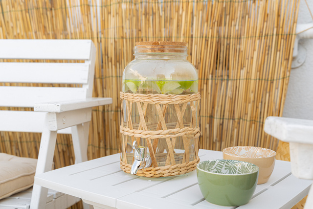 Boluri colorate pentru aperitive Rivi cu o tavă din lemn, Ø 9,8 cm