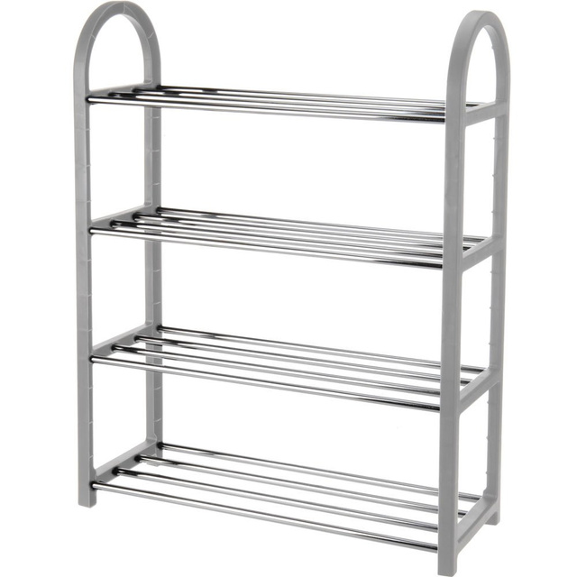 Suport pentru pantofi, încălțăminte, raft cu 4 niveluri, negru