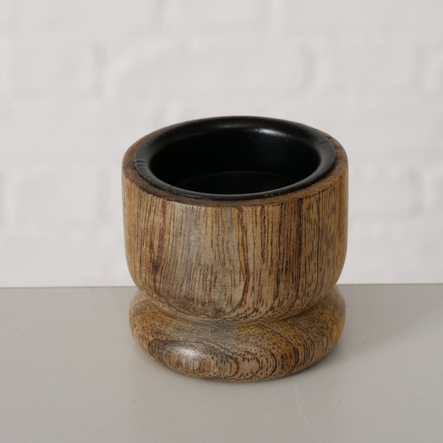 Set 2 sfeșnice  din lemn, Numli,  maro