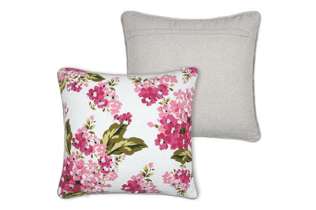 Perna din bumbac cu model floral, 45 x 45 cm