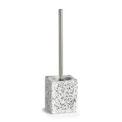 Suport perie de toaletă TERRAZZO + perie, polirășină, ZELLER