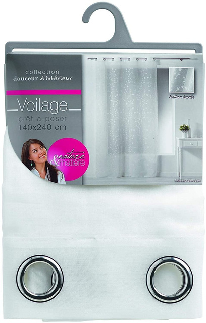 Perdea fereastră cu inele PETIT FLEUR, 140 x 240 cm