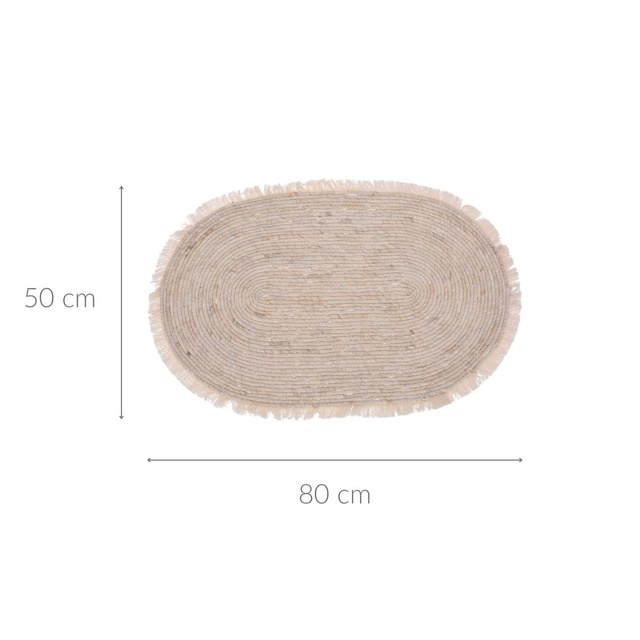 Covor de living oval, frunze de porumb, 80 x 50 cm