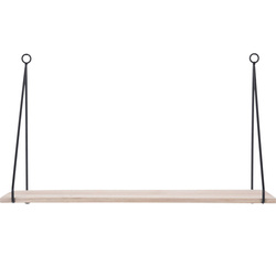 Raft de perete LOFT, lemn de paulovnia, 50 x 29 x 15 cm