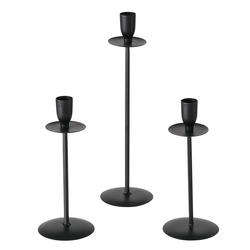 Set sfeșnice metalice, CHESIL, 20, 26 și 30 cm