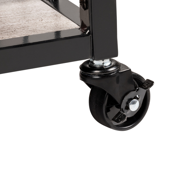 Cărucior de bucătărie RUSTICO, etajera pe trei niveluri pe roți cu suporturi pentru sticle și pahare - 80 x 89,5 x 40 cm, WENKO