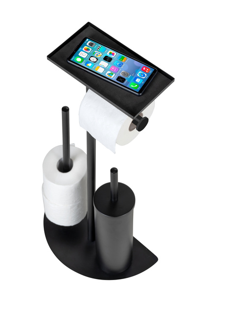 Suport perie de toaleta cu suport pentru hartie si polita 4in1 COSENZA