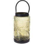 Felinar LED, sticla colorata, 26 cm