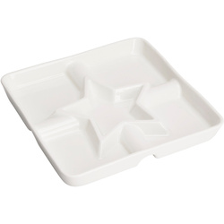 Platou pentru aperitive cu compartimente, 22 x 22 cm