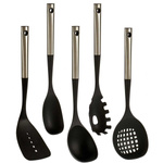 Set 5 ustensile de bucatarie cu maner din otel