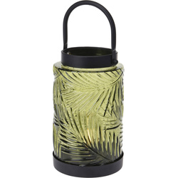 Felinar LED, sticla colorata, 26 cm