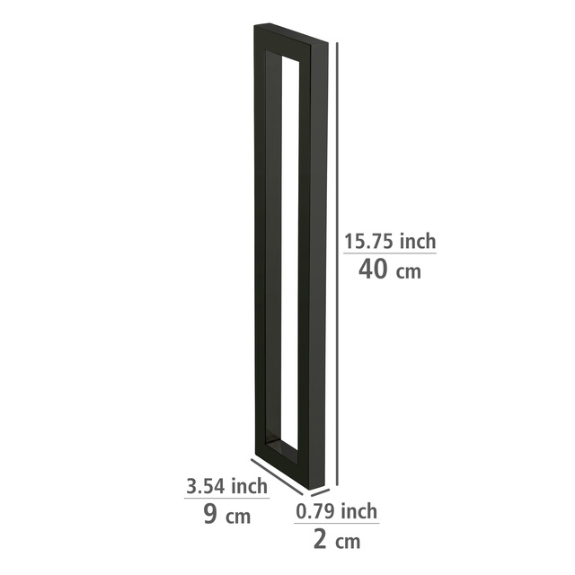 Suport prosoape, otel, negru mat, REITANI, WENKO