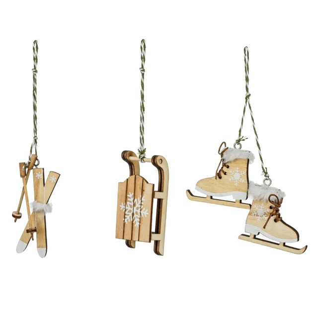 Pandative din lemn cu tema iernii