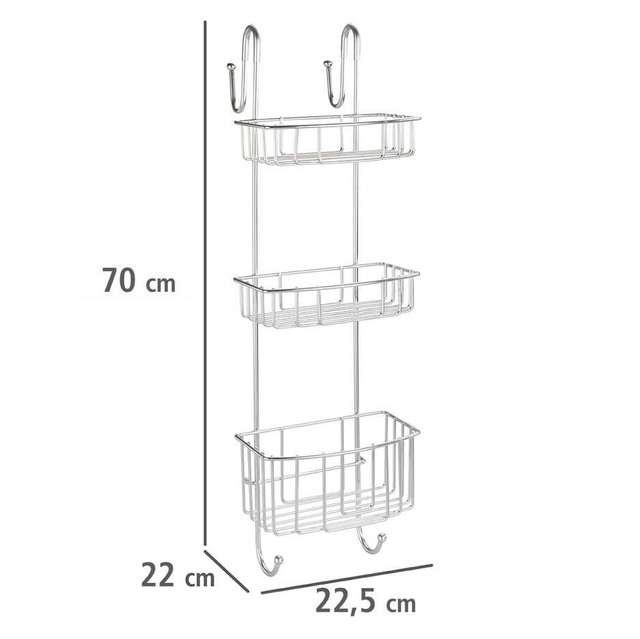 Raft de baie CADDY OLESI MATT pe trei niveluri pentru duș, Wenko