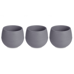 Ghivece de flori cu auto-udare, plastic, 3 buc, Ø 14 cm