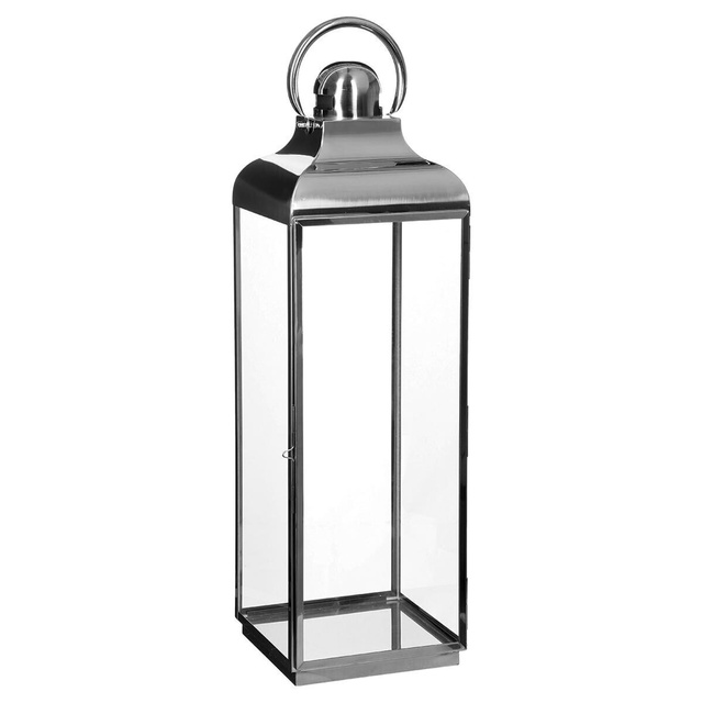 Set felinare decorative din sticla si inox, 3 bucati in set