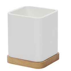 Suport pentru periute de dinți NATUREO, cu bază din bambus