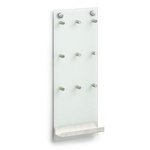 Tablă de sticlă pentru chei, 9 cârlige + raft, ZELLER