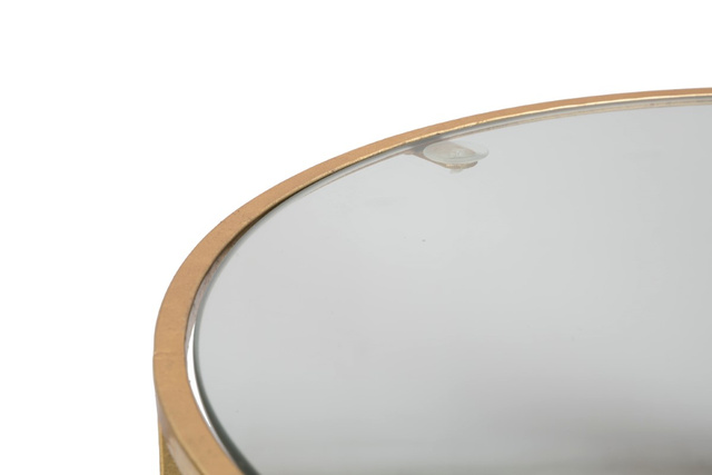 Set de masute de cafea rotunde cu blat transparent