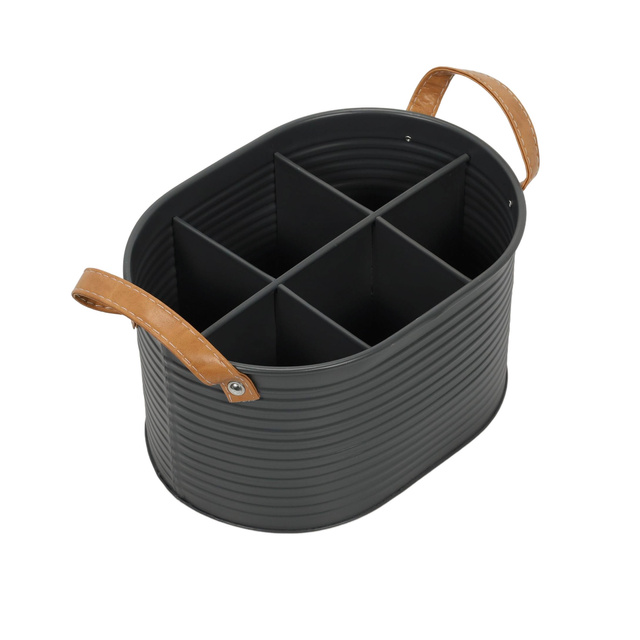 Cutie pentru sticle compartimentata, manere din piele, pentru 6 sticle