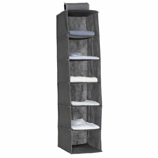 Organizator textil pentru garderoba, 6 compartimente, agatat