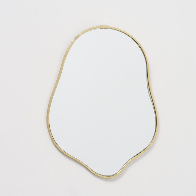 Oglinda in rama aurie Catteleya, forma neregulata, 32 x 25 cm