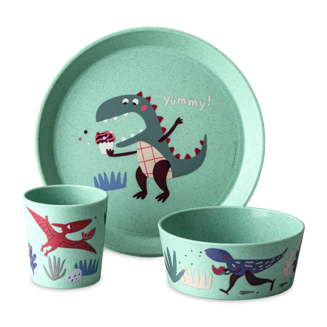 Set vesela pentru copii: farfurie, bol, cana DREAMS, KOZIOL