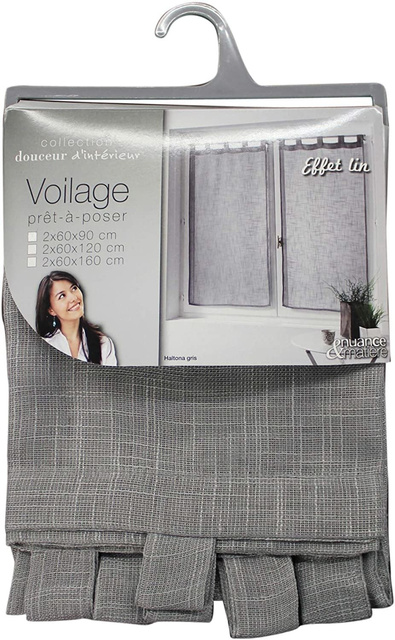 Perdea scurta bucatarie HALTONA, 60 x 160 cm, 2 bucati