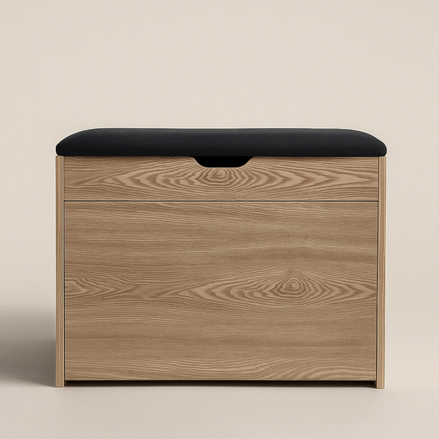 Dulap pentru pantofi cu loc de șezut și rafturi retractabile VAULT, 57 x 30 x 53 cm