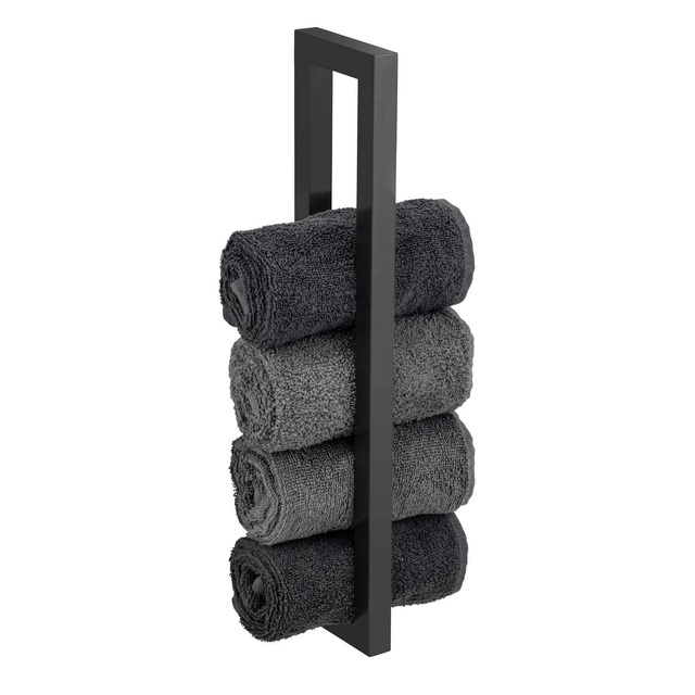 Suport prosoape, otel, negru mat, REITANI, WENKO