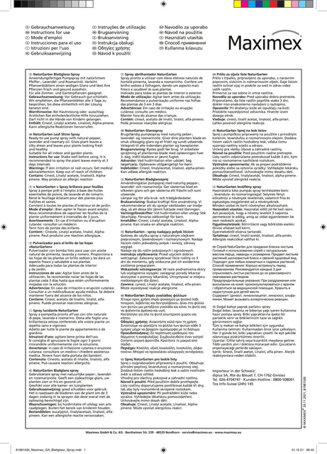 Spray pentru strălucirea frunzelor NaturGarten, 250 ml