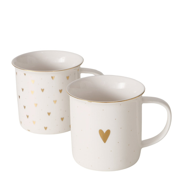 Cana din portelan, pictata manual, DILARA, 370 ml